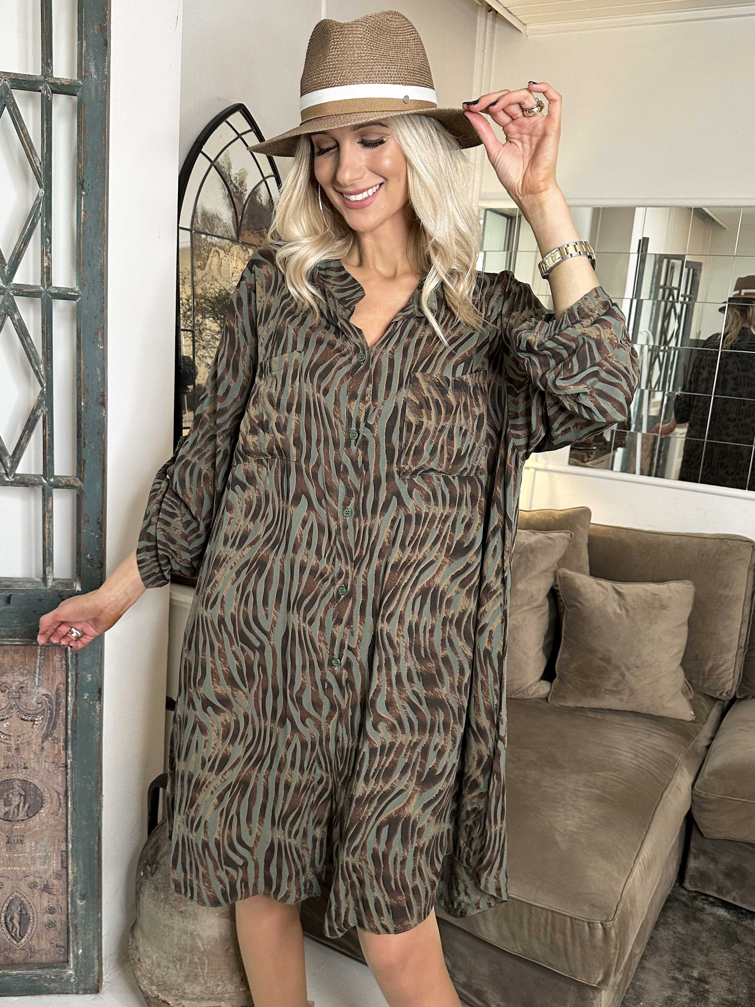 Firenze - Skjorta i bomull med djurränder